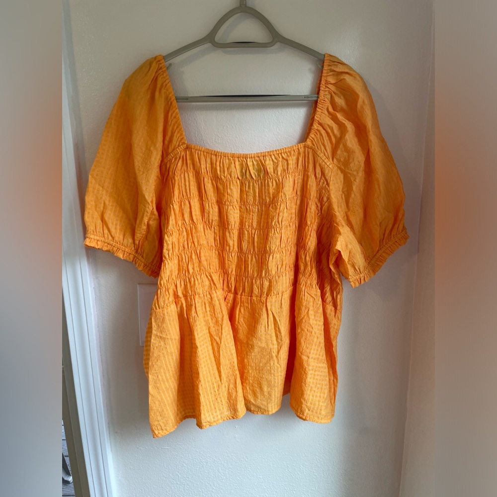 Lane Bryant Orange Smock Top